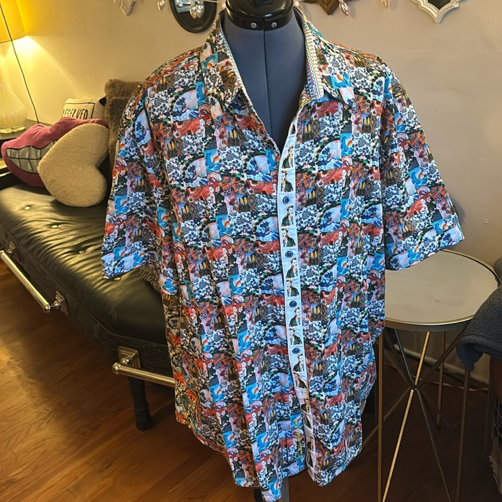 Robert Graham short sleeve button up dress shirt